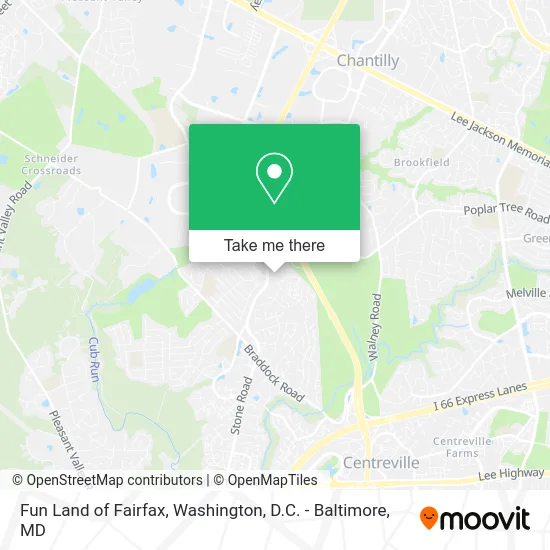 Fun Land of Fairfax map