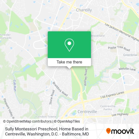 Mapa de Sully Montessori Preschool, Home Based in Centreville