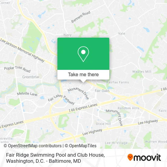 Fair Ridge Swimming Pool and Club House map