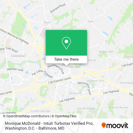 Mapa de Monique McDonald - Intuit Turbotax Verified Pro