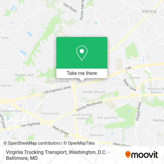 Virginia Trucking Transport map