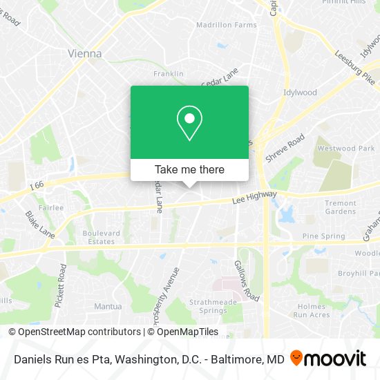 Mapa de Daniels Run es Pta