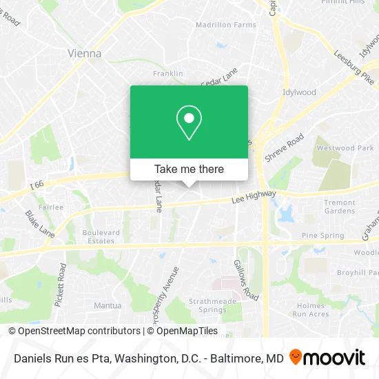 Daniels Run es Pta map