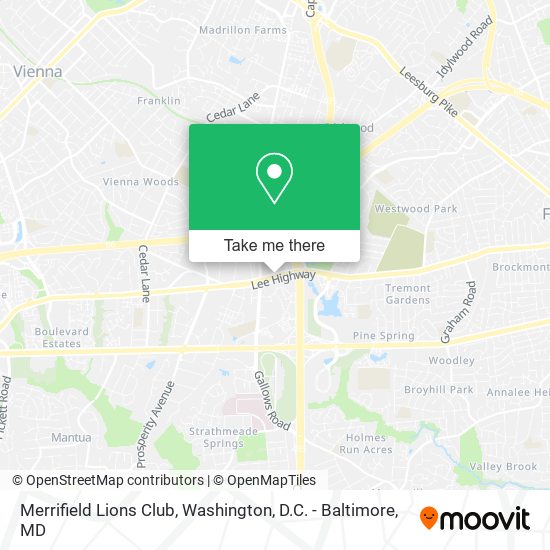 Merrifield Lions Club map