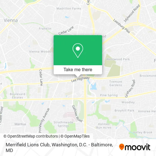 Merrifield Lions Club map
