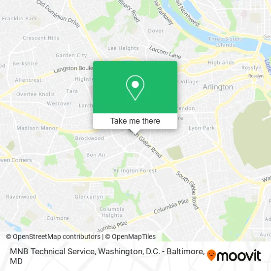 MNB Technical Service map