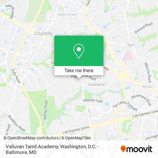 Mapa de Valluvan Tamil Academy