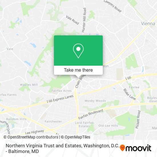 Mapa de Northern Virginia Trust and Estates