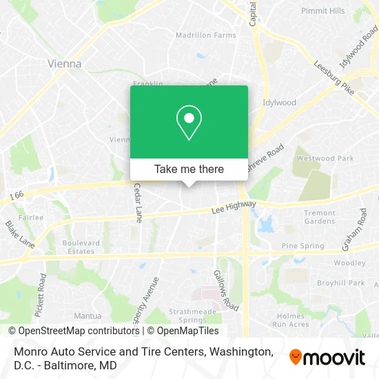 Monro Auto Service and Tire Centers map