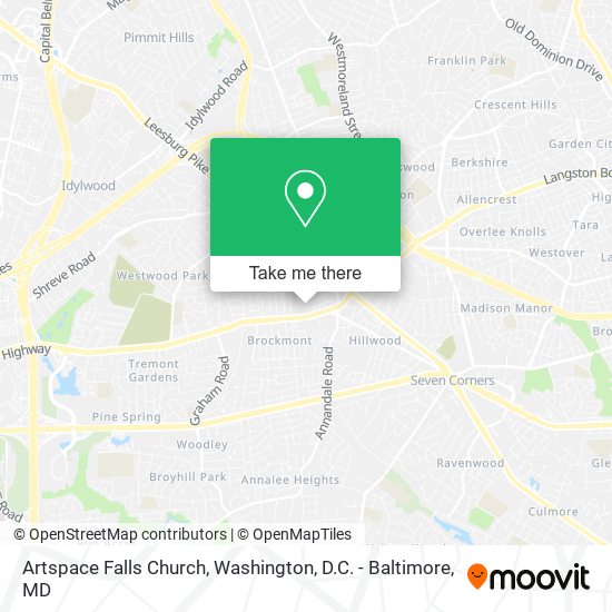 Mapa de Artspace Falls Church