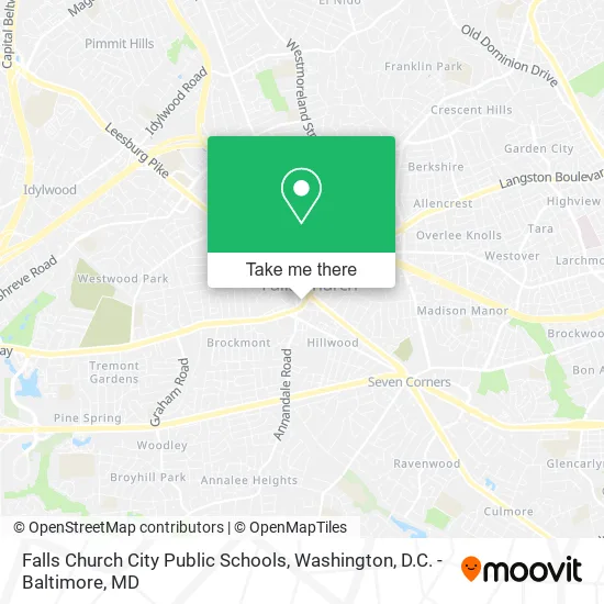 Mapa de Falls Church City Public Schools