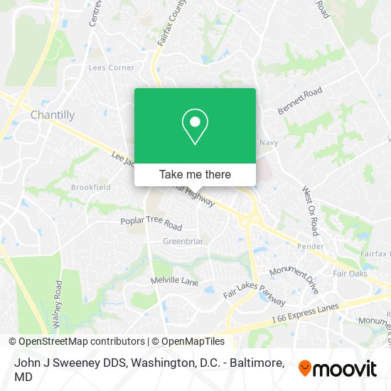 John J Sweeney DDS map
