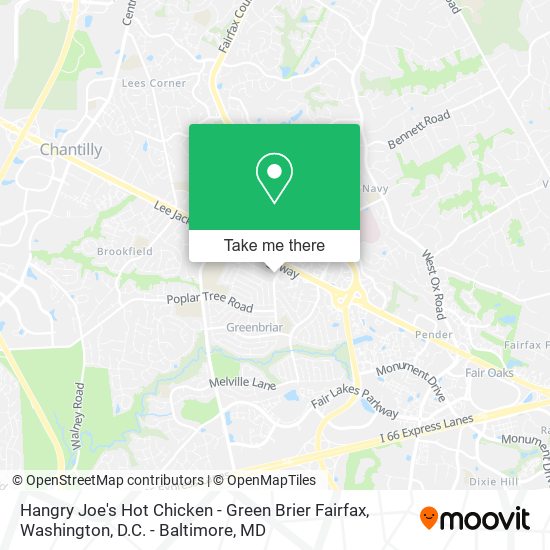 Mapa de Hangry Joe's Hot Chicken - Green Brier Fairfax