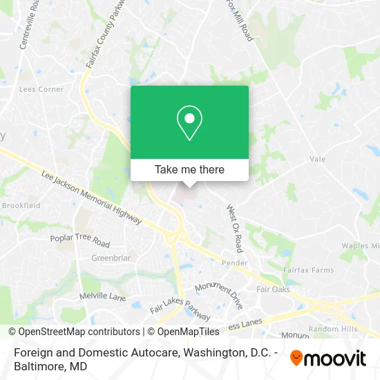 Foreign and Domestic Autocare map