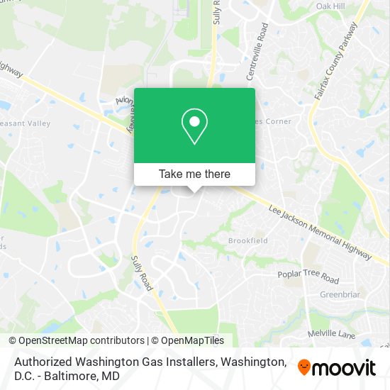 Authorized Washington Gas Installers map