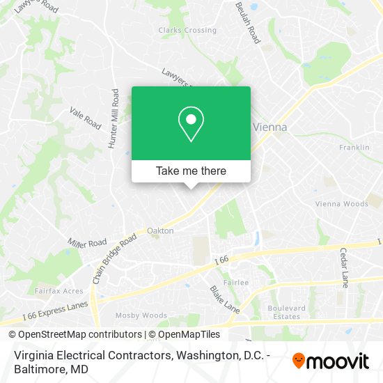 Virginia Electrical Contractors map