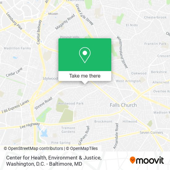 Mapa de Center for Health, Environment & Justice