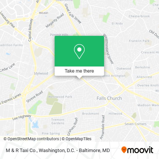 M & R Taxi Co. map