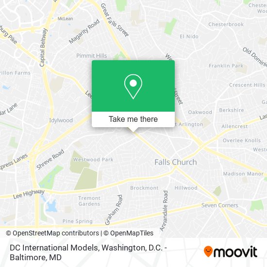 DC International Models map