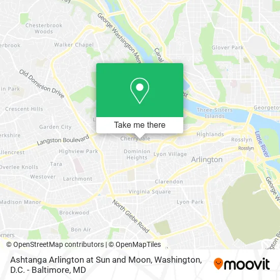 Ashtanga Arlington at Sun and Moon map