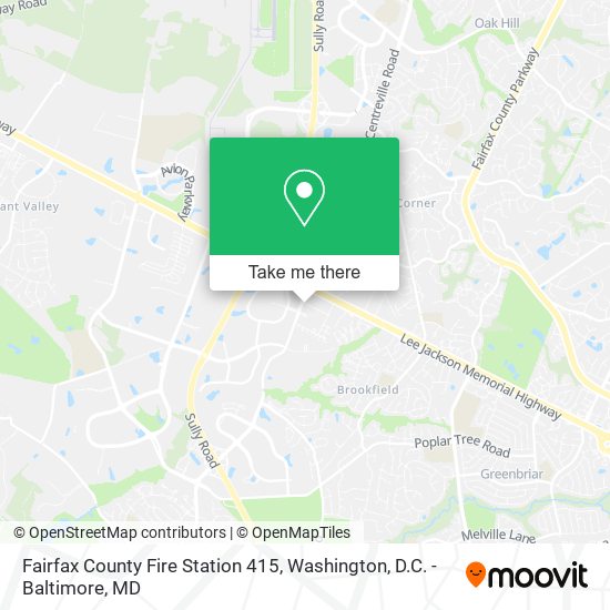 Mapa de Fairfax County Fire Station 415