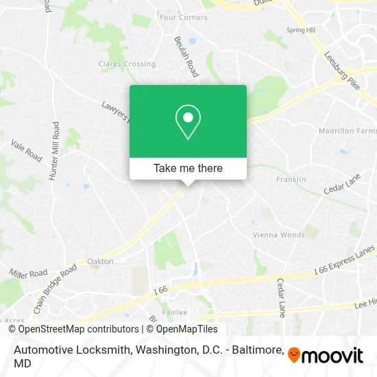 Automotive Locksmith map