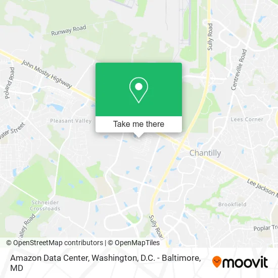Amazon Data Center map
