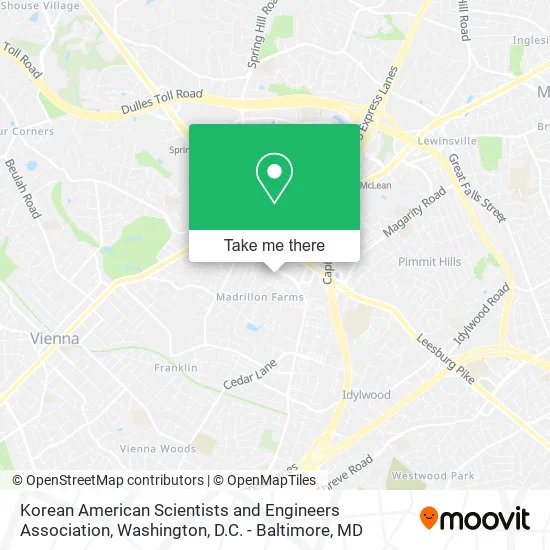 Mapa de Korean American Scientists and Engineers Association