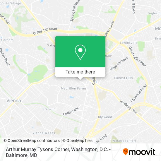 Mapa de Arthur Murray Tysons Corner