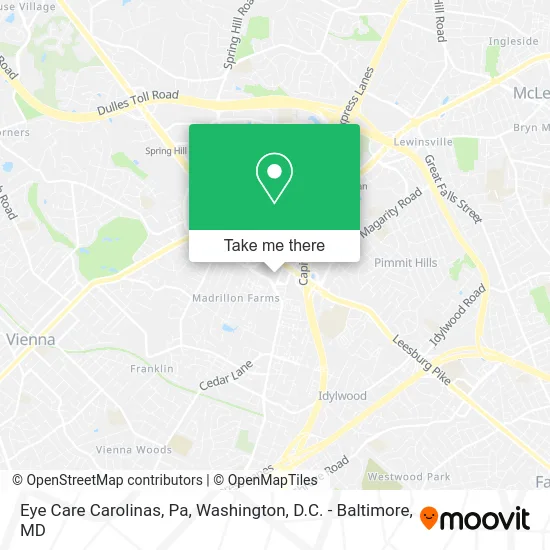 Eye Care Carolinas, Pa map