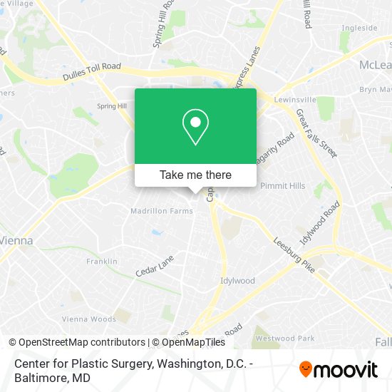 Center for Plastic Surgery map