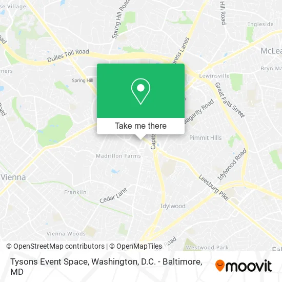 Tysons Event Space map