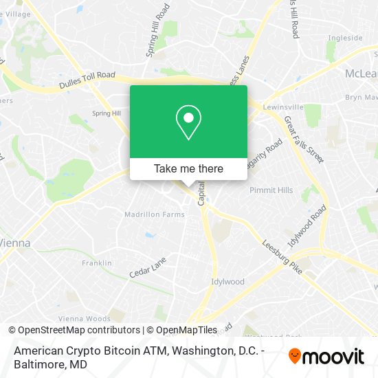 Mapa de American Crypto Bitcoin ATM