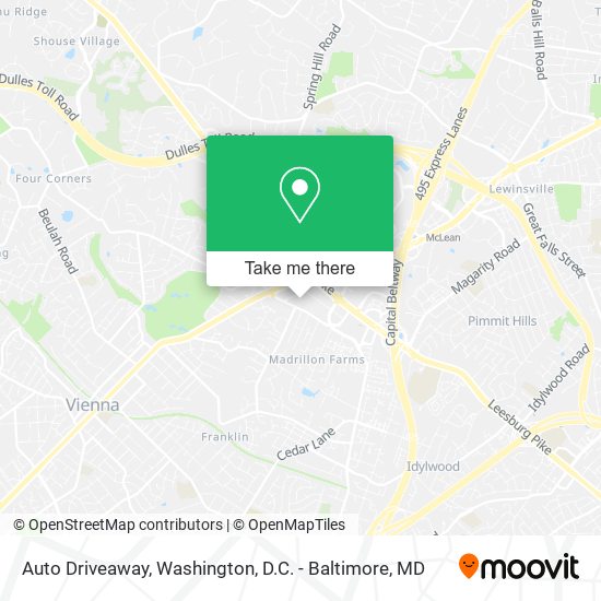 Auto Driveaway map