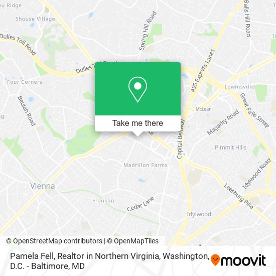 Mapa de Pamela Fell, Realtor in Northern Virginia