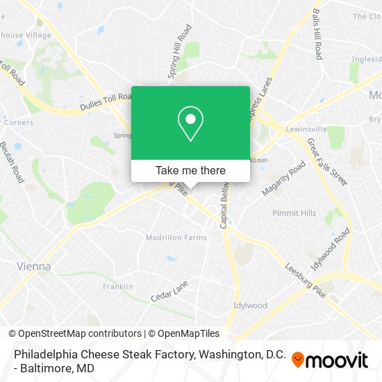 Mapa de Philadelphia Cheese Steak Factory