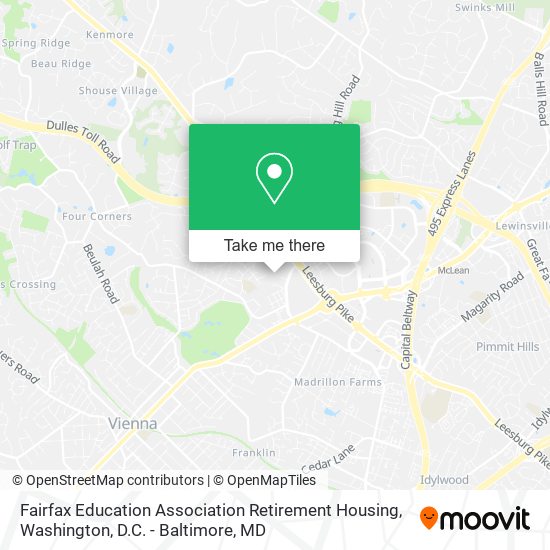 Mapa de Fairfax Education Association Retirement Housing