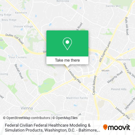 Mapa de Federal Civilian Federal Healthcare Modeling & Simulation Products