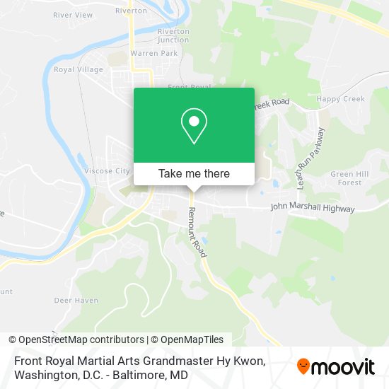 Front Royal Martial Arts Grandmaster Hy Kwon map
