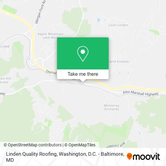 Linden Quality Roofing map