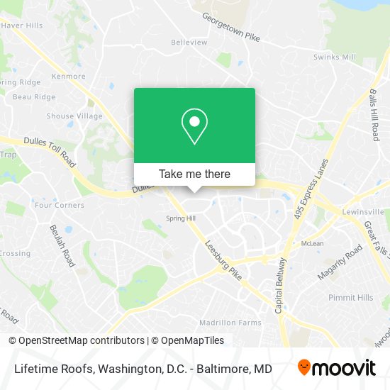 Lifetime Roofs map