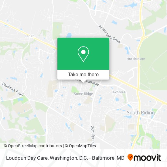 Loudoun Day Care map