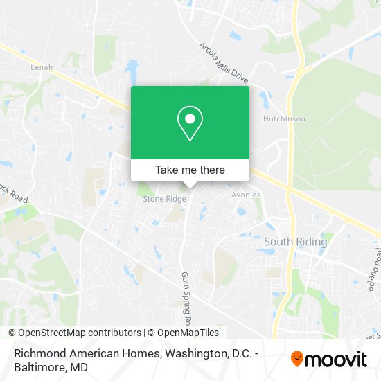 Mapa de Richmond American Homes