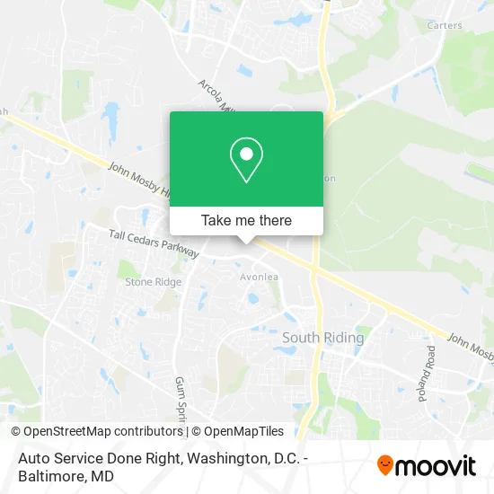 Auto Service Done Right map