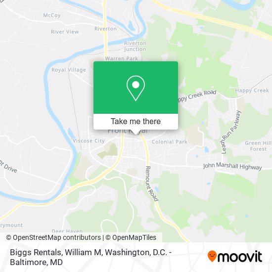 Mapa de Biggs Rentals, William M