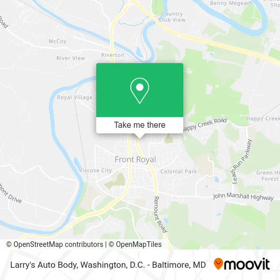 Larry's Auto Body map