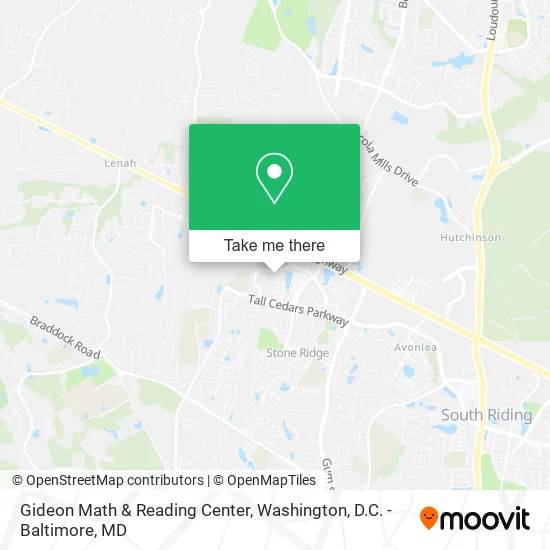 Gideon Math & Reading Center map