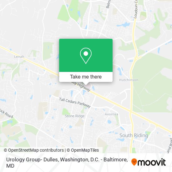 Urology Group- Dulles map