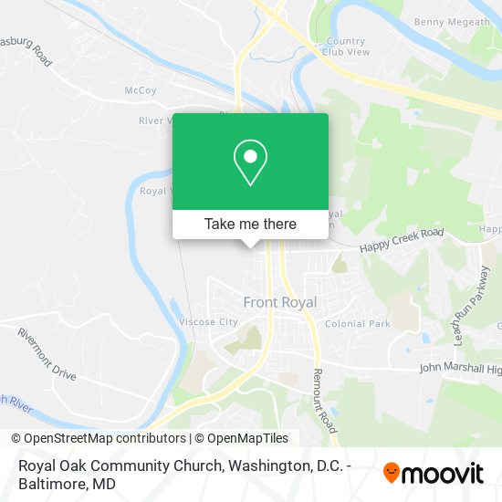 Royal Oak Community Church map