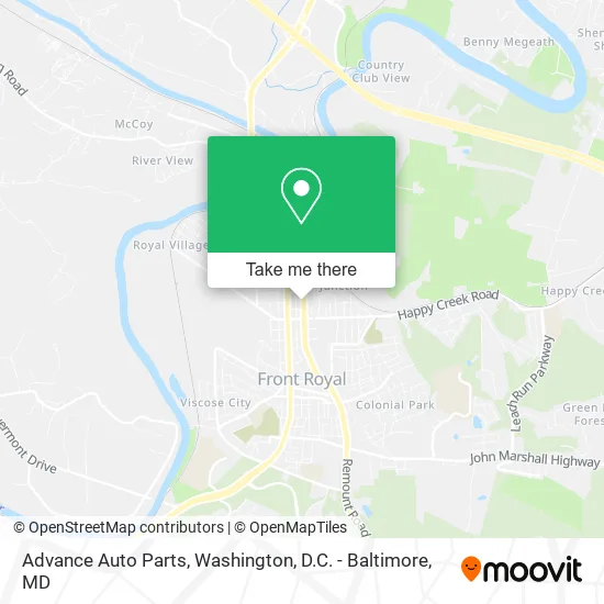 Advance Auto Parts map